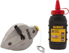 DeWALT - 100' Long Reel & Chalk Set - Red, Includes 4 oz Red Chalk - Makers Industrial Supply