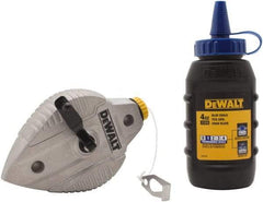 DeWALT - 100' Long Reel & Chalk Set - Blue, Includes 4 oz Blue Chalk - Makers Industrial Supply