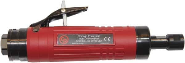 Chicago Pneumatic - 1/4" Collet, Straight Handle, Air Angle Die Grinder - 12,000 RPM, Rear Exhaust, 33.9 CFM, 1.2 hp, 90 psi, 9.5mm Inlet - Makers Industrial Supply