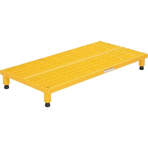 Vestil - 5" High x 24" Wide x 48" Deep, Yellow Step Stand - Steel, 500 Lb Capacity - Makers Industrial Supply