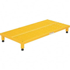 Vestil - 5" High x 24" Wide x 48" Deep, Yellow Step Stand - Steel, 500 Lb Capacity - Makers Industrial Supply