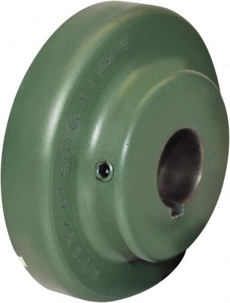 TB Wood's - 1" Max Bore Diam, 1/4" x 1/8" Keyway Width x Depth, 5-7/16" Hub, 8 Flexible Coupling Flange - 5-7/16" OD, 2-3/32" OAL, Cast Iron, Type S - Makers Industrial Supply