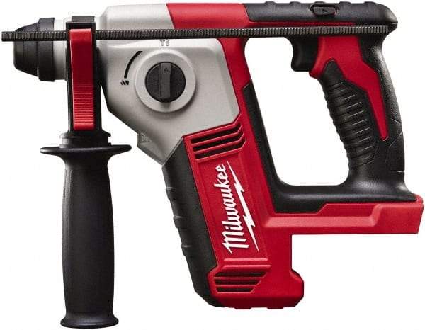 Milwaukee Tool - 18 Volt SDS Plus Chuck Cordless Rotary Hammer - 0 to 7,000 BPM, 0 to 1,300 RPM, Reversible - Makers Industrial Supply