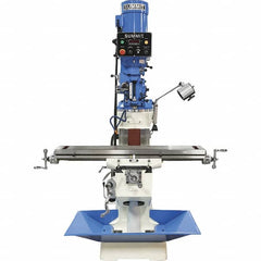 Summit - 9" Table Width x 49" Table Length, Electronic Variable Speed Control, 3 Phase Knee Milling Machine - R8 Spindle Taper, 3 hp - Makers Industrial Supply