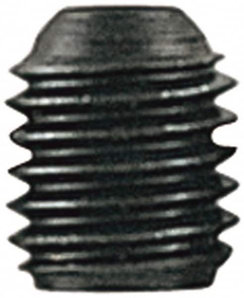 Value Collection - 7/16-14 UNC, 7/16" OAL, Cup Point Set Screw - Alloy Steel, 7/32" Key - Makers Industrial Supply