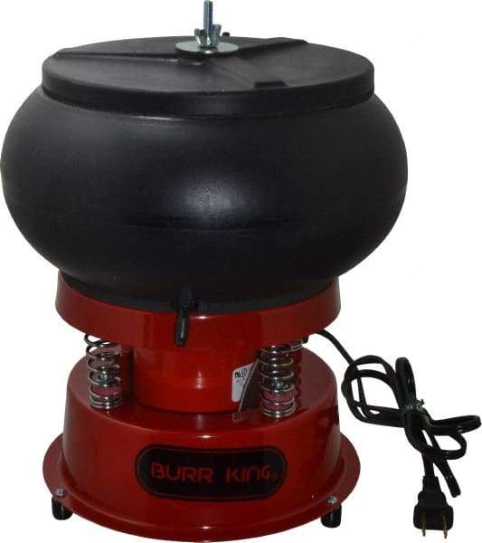 Burr King - 0.1 Cu Ft, 1/30 hp, Vibratory Tumbler - Flow Through Drain - Makers Industrial Supply