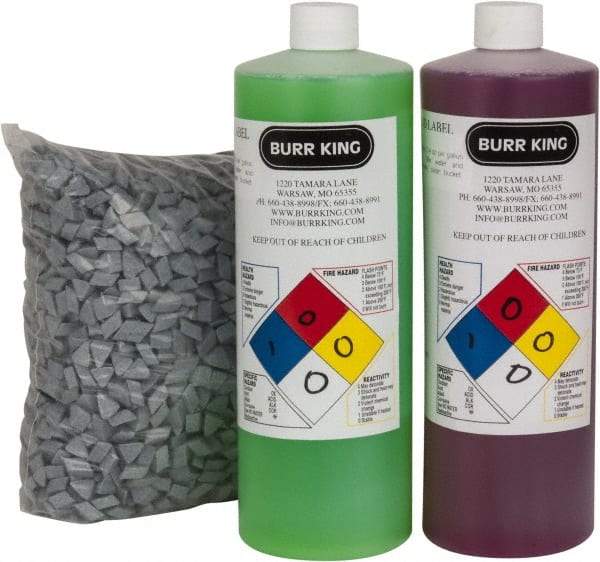 Burr King - Ceramic Carrier, Ceramic Abrasive, Polishing Tumbling Media - Triangle Shape - Makers Industrial Supply