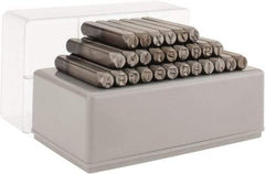 C.H. Hanson - 27 Piece, 1/4" Character Steel Stamp Set - Letters, Standard - Makers Industrial Supply