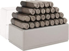 C.H. Hanson - 27 Piece, 3/8" Character Steel Stamp Set - Letters, Heavy Duty - Makers Industrial Supply