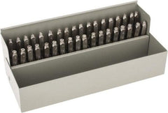 C.H. Hanson - 36 Piece, 1/8" Character Steel Stamp Set - Letters & Figures, Heavy Duty - Makers Industrial Supply