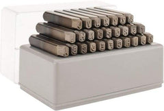 C.H. Hanson - 27 Piece, 3/16" Character Steel Stamp Set - Letters, Low Stress Round Face Full - Makers Industrial Supply