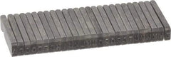 C.H. Hanson - 26 Piece, 1/16 Inch Character, Steel Type Set - 10 Character Capacity, A-Z Content - Makers Industrial Supply