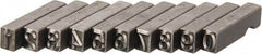 C.H. Hanson - 10 Piece, 3/16 Inch Character, Steel Type Set - 10 Character Capacity, 0-9 Content - Makers Industrial Supply