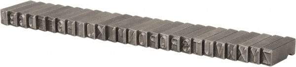 C.H. Hanson - 26 Piece, 1/4 Inch Character, Steel Type Set - 8 Character Capacity, A-Z Content - Makers Industrial Supply