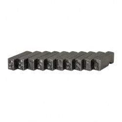 C.H. Hanson - 10 Piece, 1/4 Inch Character, Steel Type Set - 8 Character Capacity, 0-9 Content - Makers Industrial Supply