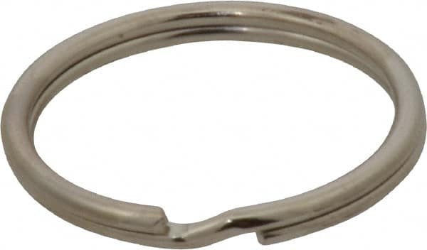 C.H. Hanson - 1" ID, 28mm OD, 3mm Thick, Split Ring - Carbon Spring Steel, Nickel Plated Finish - Makers Industrial Supply