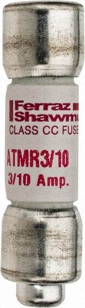 Ferraz Shawmut - 600 VAC/VDC, 0.3 Amp, Fast-Acting General Purpose Fuse - Clip Mount, 1-1/2" OAL, 100 at DC, 200 at AC kA Rating, 13/32" Diam - Makers Industrial Supply