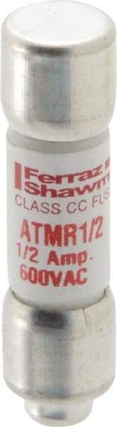 Ferraz Shawmut - 600 VAC/VDC, 0.5 Amp, Fast-Acting General Purpose Fuse - Clip Mount, 1-1/2" OAL, 100 at DC, 200 at AC kA Rating, 13/32" Diam - Makers Industrial Supply