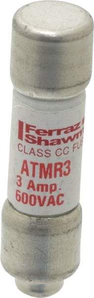 Ferraz Shawmut - 600 VAC/VDC, 3 Amp, Fast-Acting General Purpose Fuse - Clip Mount, 1-1/2" OAL, 100 at DC, 200 at AC kA Rating, 13/32" Diam - Makers Industrial Supply