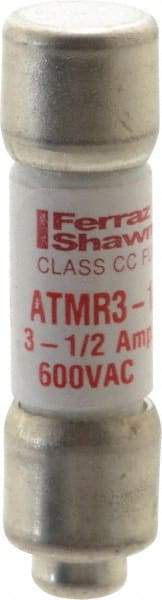 Ferraz Shawmut - 600 VAC/VDC, 3.5 Amp, Fast-Acting General Purpose Fuse - Clip Mount, 1-1/2" OAL, 100 at DC, 200 at AC kA Rating, 13/32" Diam - Makers Industrial Supply