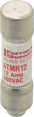 Ferraz Shawmut - 600 VAC/VDC, 12 Amp, Fast-Acting General Purpose Fuse - Clip Mount, 1-1/2" OAL, 100 at DC, 200 at AC kA Rating, 13/32" Diam - Makers Industrial Supply