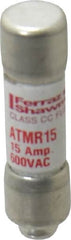 Ferraz Shawmut - 600 VAC/VDC, 15 Amp, Fast-Acting General Purpose Fuse - Clip Mount, 1-1/2" OAL, 100 at DC, 200 at AC kA Rating, 13/32" Diam - Makers Industrial Supply