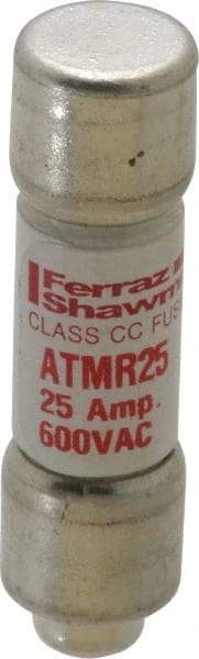 Ferraz Shawmut - 600 VAC/VDC, 25 Amp, Fast-Acting General Purpose Fuse - Clip Mount, 1-1/2" OAL, 100 at DC, 200 at AC kA Rating, 13/32" Diam - Makers Industrial Supply