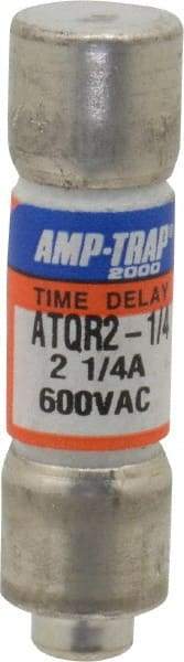 Ferraz Shawmut - 300 VDC, 600 VAC, 2.25 Amp, Time Delay General Purpose Fuse - Clip Mount, 1-1/2" OAL, 100 at DC, 200 at AC kA Rating, 13/32" Diam - Makers Industrial Supply