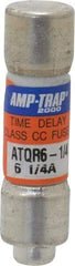 Ferraz Shawmut - 300 VDC, 600 VAC, 6.25 Amp, Time Delay General Purpose Fuse - Clip Mount, 1-1/2" OAL, 100 at DC, 200 at AC kA Rating, 13/32" Diam - Makers Industrial Supply