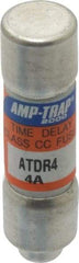 Ferraz Shawmut - 300 VDC, 600 VAC, 4 Amp, Time Delay General Purpose Fuse - Clip Mount, 1-1/2" OAL, 100 at DC, 200 at AC kA Rating, 13/32" Diam - Makers Industrial Supply