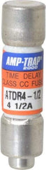 Ferraz Shawmut - 300 VDC, 600 VAC, 4.5 Amp, Time Delay General Purpose Fuse - Clip Mount, 1-1/2" OAL, 100 at DC, 200 at AC kA Rating, 13/32" Diam - Makers Industrial Supply