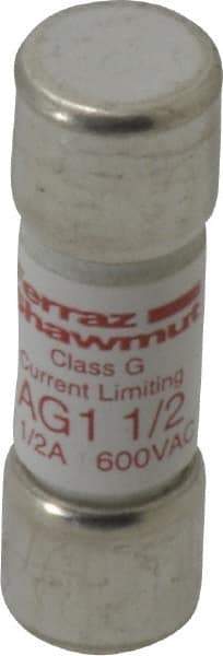 Ferraz Shawmut - 600 VAC, 1.5 Amp, Time Delay General Purpose Fuse - Clip Mount, 1-5/16" OAL, 100 at AC kA Rating, 13/32" Diam - Makers Industrial Supply