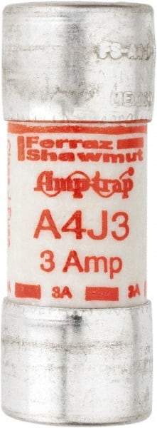 Ferraz Shawmut - 300 VDC, 600 VAC, 3 Amp, Fast-Acting General Purpose Fuse - Clip Mount, 2-1/4" OAL, 100 at DC, 200 at AC kA Rating, 13/16" Diam - Makers Industrial Supply