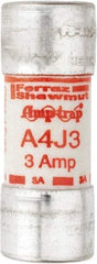 Ferraz Shawmut - 300 VDC, 600 VAC, 3 Amp, Fast-Acting General Purpose Fuse - Clip Mount, 2-1/4" OAL, 100 at DC, 200 at AC kA Rating, 13/16" Diam - Makers Industrial Supply