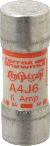 Ferraz Shawmut - 300 VDC, 600 VAC, 6 Amp, Fast-Acting General Purpose Fuse - Clip Mount, 2-1/4" OAL, 100 at DC, 200 at AC kA Rating, 13/16" Diam - Makers Industrial Supply