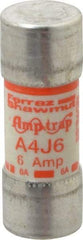 Ferraz Shawmut - 300 VDC, 600 VAC, 6 Amp, Fast-Acting General Purpose Fuse - Clip Mount, 2-1/4" OAL, 100 at DC, 200 at AC kA Rating, 13/16" Diam - Makers Industrial Supply