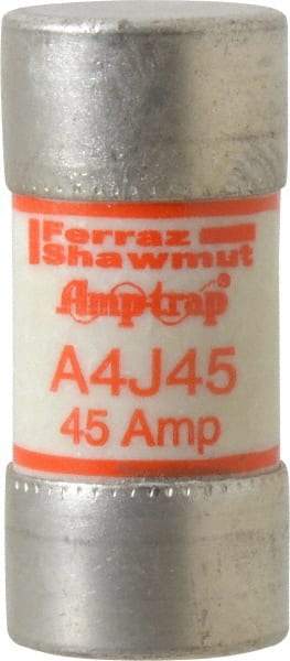 Ferraz Shawmut - 300 VDC, 600 VAC, 45 Amp, Fast-Acting General Purpose Fuse - Clip Mount, 2-3/8" OAL, 100 at DC, 200 at AC kA Rating, 1-1/16" Diam - Makers Industrial Supply