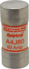 Ferraz Shawmut - 300 VDC, 600 VAC, 60 Amp, Fast-Acting General Purpose Fuse - Clip Mount, 2-3/8" OAL, 100 at DC, 200 at AC kA Rating, 1-1/16" Diam - Makers Industrial Supply