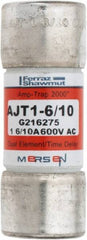 Ferraz Shawmut - 500 VDC, 600 VAC, 1.6 Amp, Time Delay General Purpose Fuse - Clip Mount, 2-1/4" OAL, 100 at DC, 200 at AC, 300 (Self-Certified) kA Rating, 13/16" Diam - Makers Industrial Supply