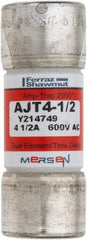 Ferraz Shawmut - 500 VDC, 600 VAC, 4.5 Amp, Time Delay General Purpose Fuse - Clip Mount, 2-1/4" OAL, 100 at DC, 200 at AC, 300 (Self-Certified) kA Rating, 13/16" Diam - Makers Industrial Supply