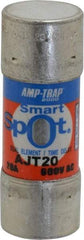 Ferraz Shawmut - 500 VDC, 600 VAC, 20 Amp, Time Delay General Purpose Fuse - Clip Mount, 2-1/4" OAL, 100 at DC, 200 at AC, 300 (Self-Certified) kA Rating, 13/16" Diam - Makers Industrial Supply