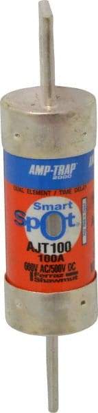 Ferraz Shawmut - 500 VDC, 600 VAC, 100 Amp, Time Delay General Purpose Fuse - Clip Mount, 4-5/8" OAL, 100 at DC, 200 at AC, 300 (Self-Certified) kA Rating, 1-1/16" Diam - Makers Industrial Supply