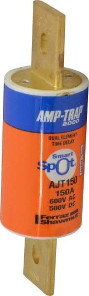 Ferraz Shawmut - 500 VDC, 600 VAC, 150 Amp, Time Delay General Purpose Fuse - Clip Mount, 5-3/4" OAL, 100 at DC, 200 at AC, 300 (Self-Certified) kA Rating, 1-5/8" Diam - Makers Industrial Supply