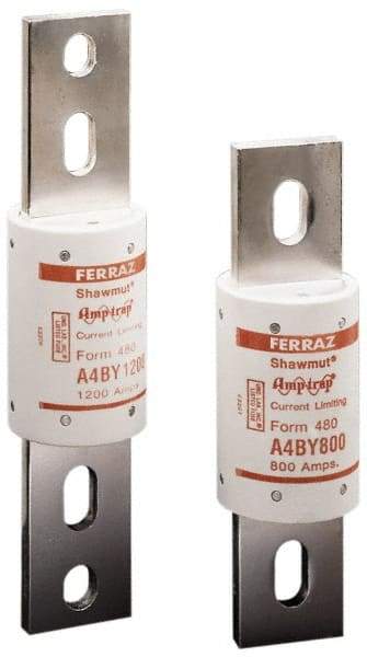 Ferraz Shawmut - 300 VDC, 600 VAC, 800 Amp, Time Delay General Purpose Fuse - Bolt-on Mount, 10-3/4" OAL, 100 at DC, 200 at AC kA Rating, 2-1/2" Diam - Makers Industrial Supply