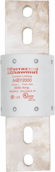 Ferraz Shawmut - 300 VDC, 600 VAC, 2000 Amp, Time Delay General Purpose Fuse - Bolt-on Mount, 10-3/4" OAL, 100 at DC, 200 at AC kA Rating, 3-1/2" Diam - Makers Industrial Supply