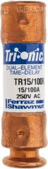 Ferraz Shawmut - 250 VAC/VDC, 0.15 Amp, Time Delay General Purpose Fuse - Clip Mount, 50.8mm OAL, 20 at DC, 200 at AC kA Rating, 9/16" Diam - Makers Industrial Supply