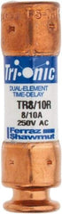 Ferraz Shawmut - 250 VAC/VDC, 0.8 Amp, Time Delay General Purpose Fuse - Clip Mount, 50.8mm OAL, 20 at DC, 200 at AC kA Rating, 9/16" Diam - Makers Industrial Supply