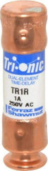 Ferraz Shawmut - 250 VAC/VDC, 1 Amp, Time Delay General Purpose Fuse - Clip Mount, 50.8mm OAL, 20 at DC, 200 at AC kA Rating, 9/16" Diam - Makers Industrial Supply