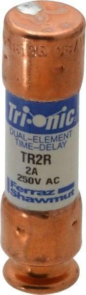 Ferraz Shawmut - 250 VAC/VDC, 2 Amp, Time Delay General Purpose Fuse - Clip Mount, 50.8mm OAL, 20 at DC, 200 at AC kA Rating, 9/16" Diam - Makers Industrial Supply