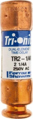 Ferraz Shawmut - 250 VAC/VDC, 2.25 Amp, Time Delay General Purpose Fuse - Clip Mount, 50.8mm OAL, 20 at DC, 200 at AC kA Rating, 9/16" Diam - Makers Industrial Supply